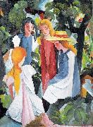 August Macke Vier Madchen France oil painting artist